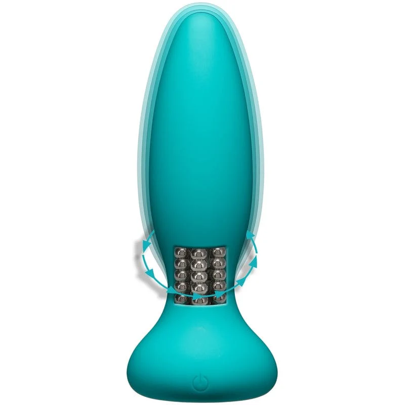 Doc Johnson A-Play Experienced Rimmer Silicone Teal Anal Plug with Remote - Image 3