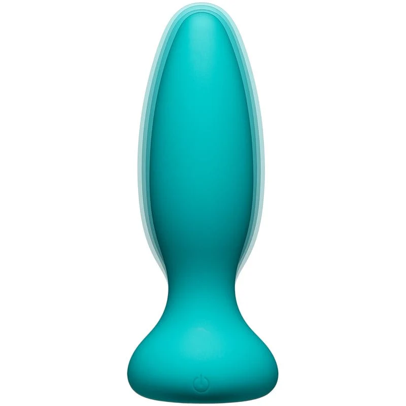 Doc Johnson A-Play Experienced Vibe Silicone Teal Anal Plug with Remote - Image 3