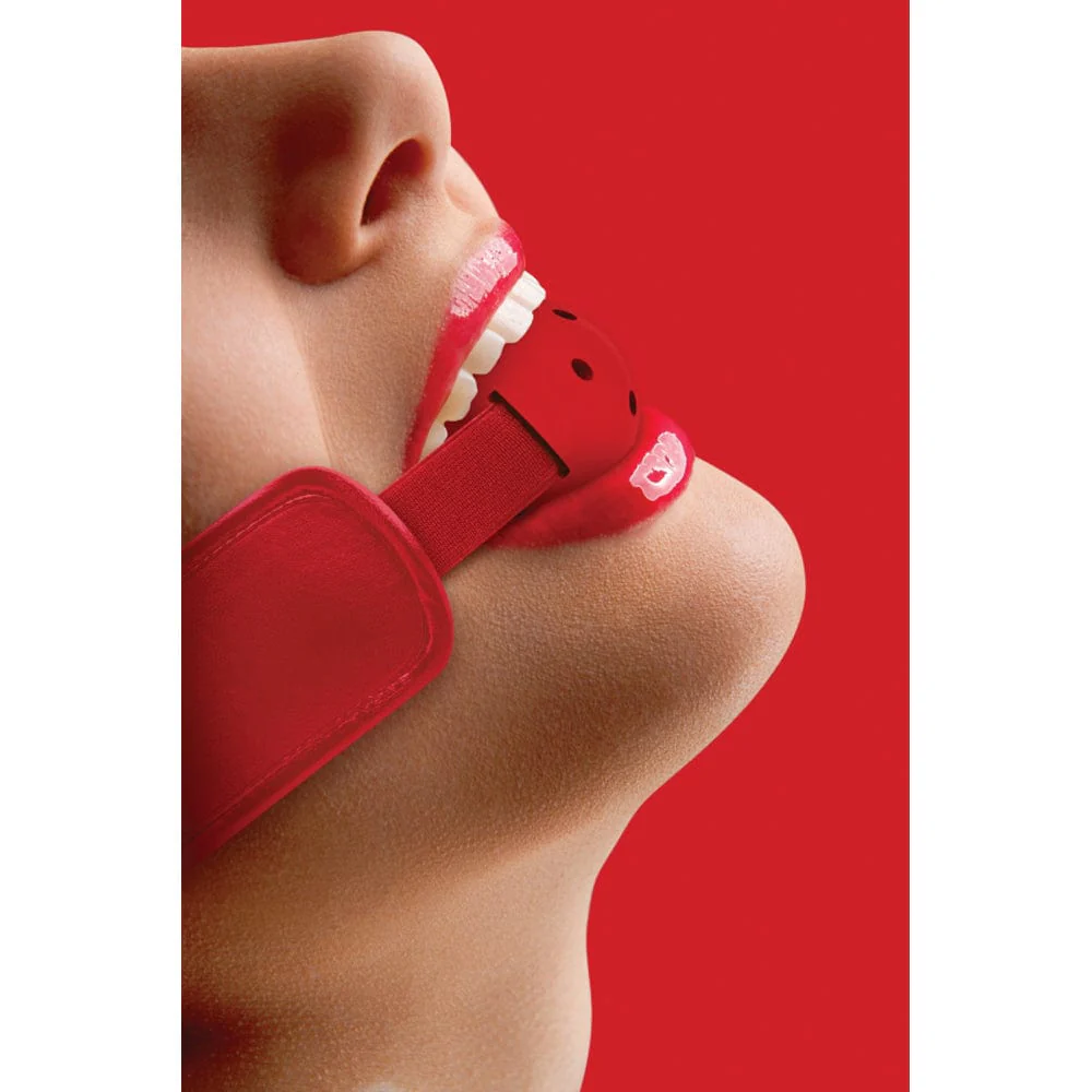 Shots Ouch! Brace Ball Gag with Stretchable Strap - Image 3