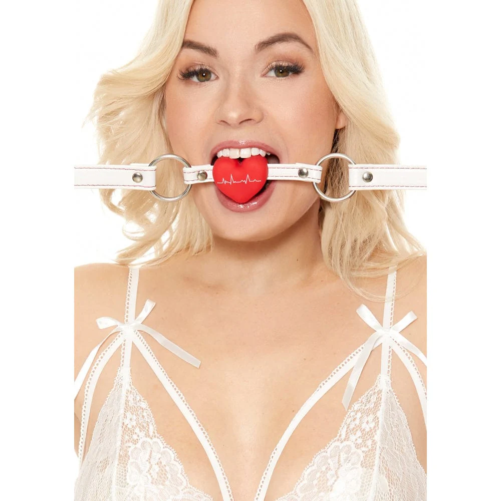Shots Ouch! Nurse Theme Silicone Heart Gag - Image 4